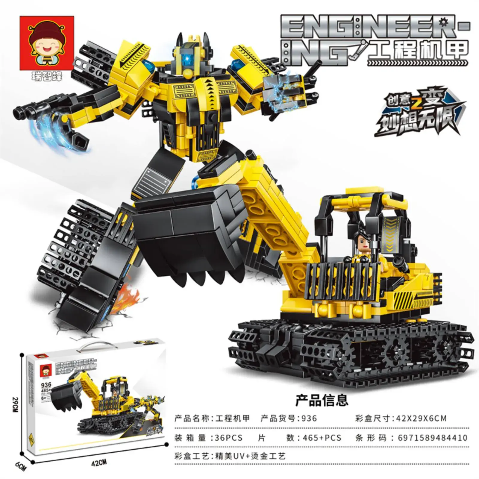 Klocki Engineering Auto Robot 436 elementów
