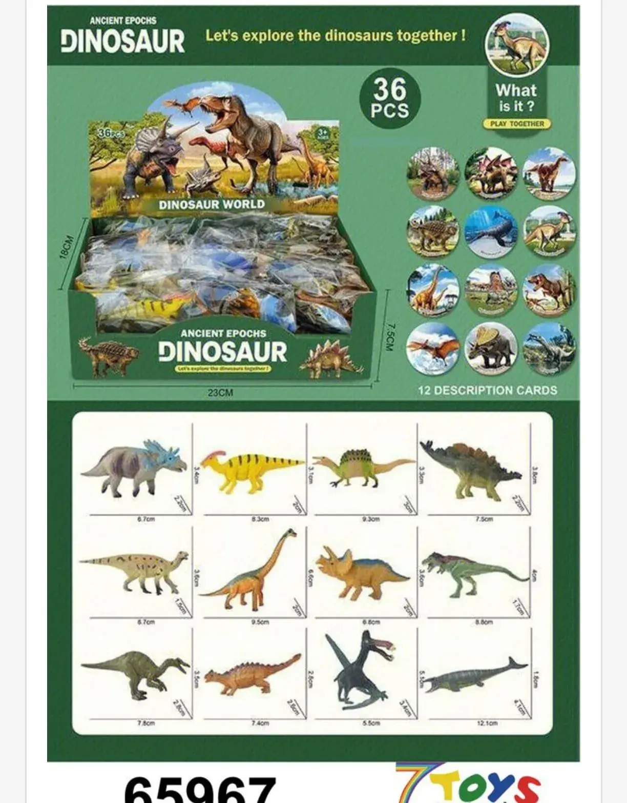 Zabawkowe Figurki Dinozaurów Ancient Epochs 36 szt.