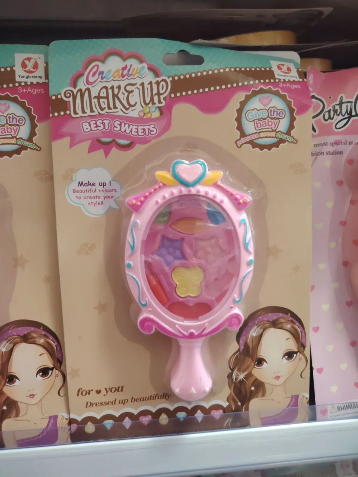 Zestaw Zabawkowy Make-up Best Sweets z Lusterkiem Różowym