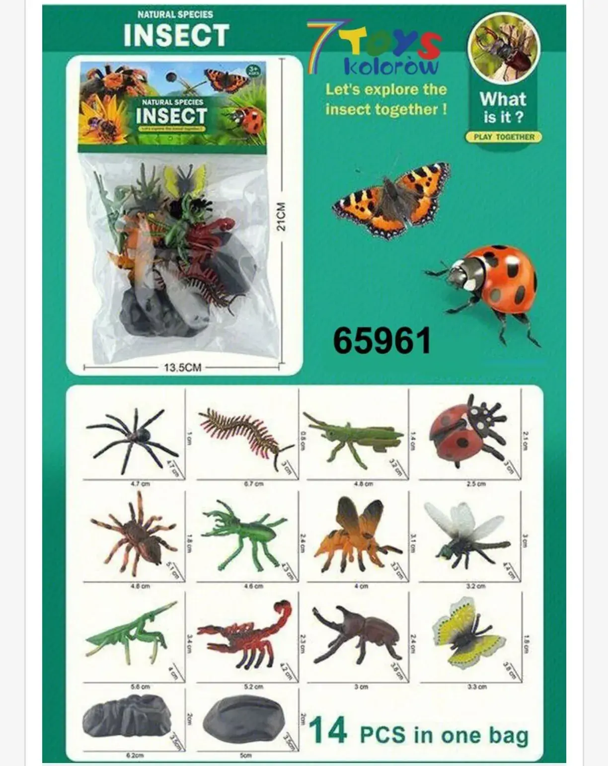 Zestaw Figurek Owady Natural Species 14PCS - 7 Toys 13,5cm