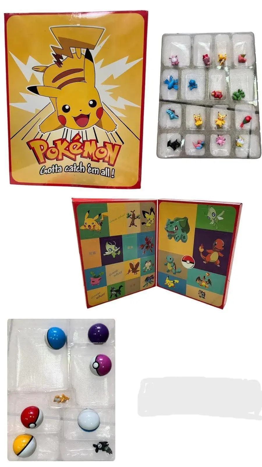 Zabawkowy Pokemon Pokéballe z figurkami Pikachu