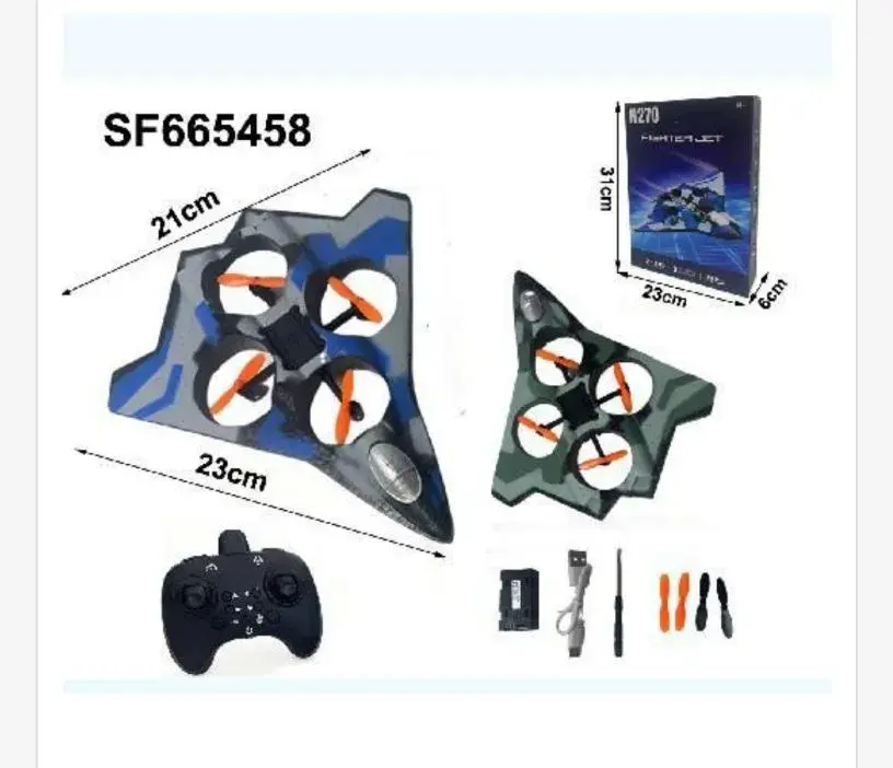 Mini dron Fighter Jet zdalnie sterowany 23x21cm SF665458