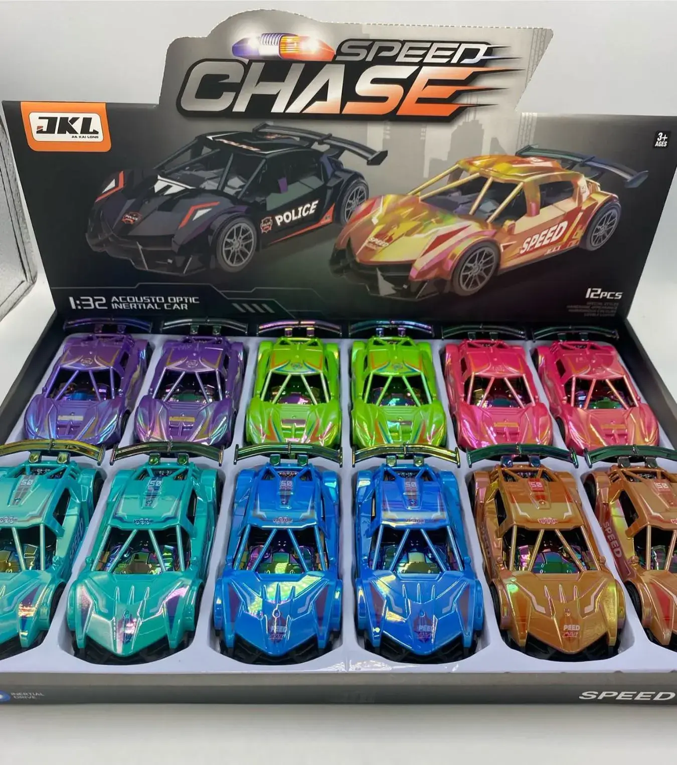 Zabawki Samochody Speed Chase LED 12 szt