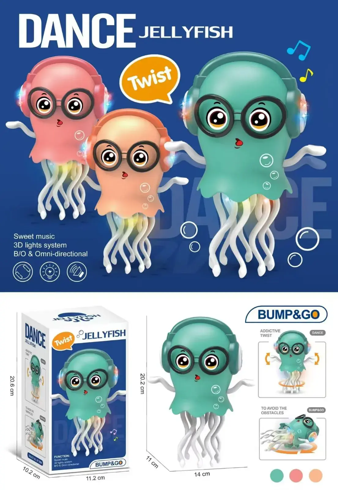 Zabawki Dance Jelly Fish - tańcząca meduza z muzyką