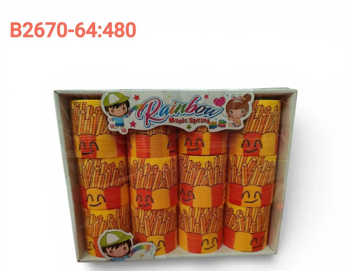 Sprężyna Rainbow Magic Spring Frytki Zabawka Antystresowa 12 szt.