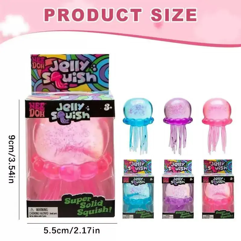 Meduza Jelly Squish NeeDoh Super Solid 9cm