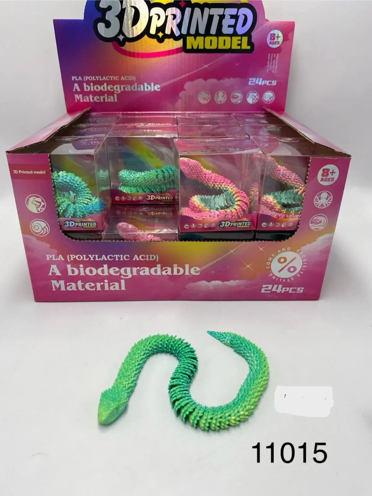 Zabawka 3D Printed Wąż Model PLA Biodegradowalny