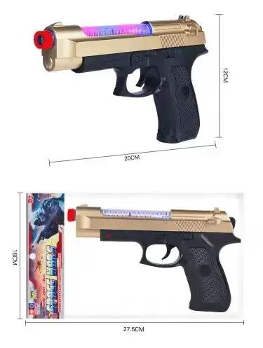 Pistolet na wodę z podświetleniem LED złoty 27cm
