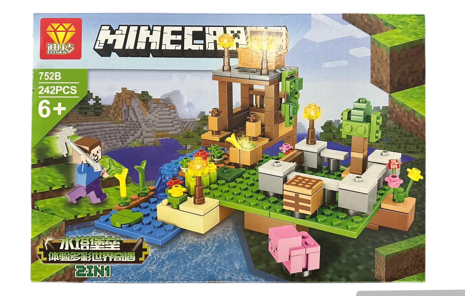Zestaw klocków Minecraft 242PCS 2w1