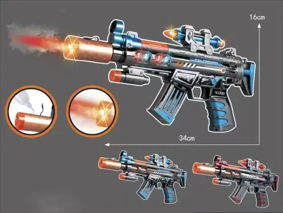 Pistolet na wodę elektryczny 34cm granatowo-czerwony
