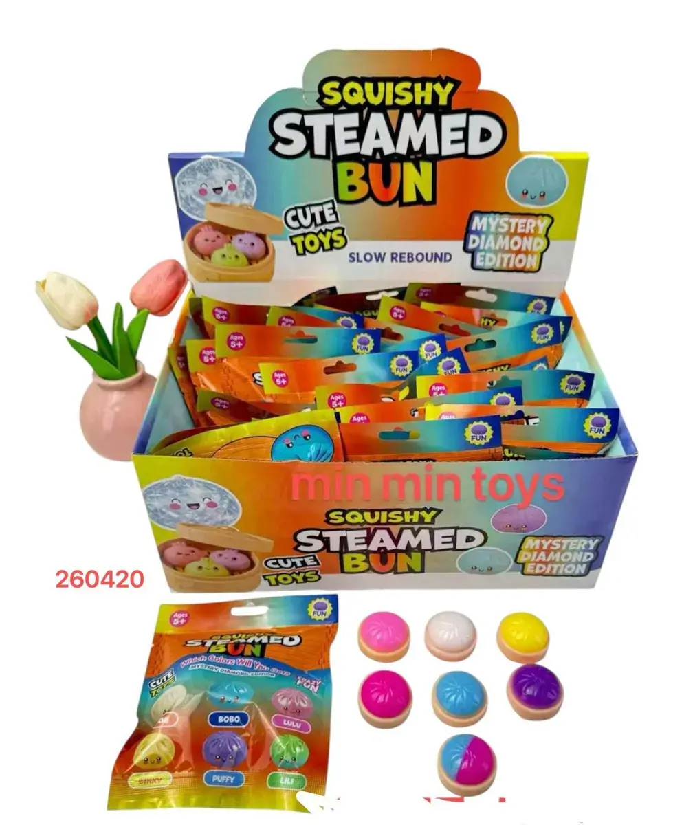 Squishy Steamed Bun zabawka antystresowa miękka kolorowa