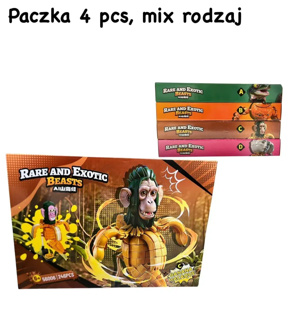 Klocki Brainroot Rare & Exotic Beasts mix 4 szt 600/240 pcs