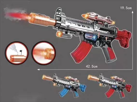 Pistolet na wodę AK-47 42,4 cm x 19,5 cm, czerwony/srebrny
