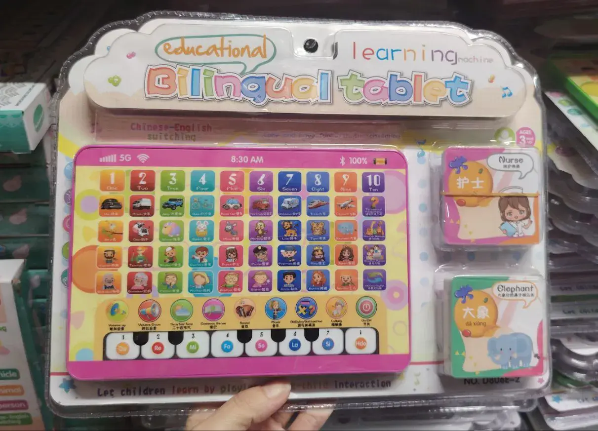 Dwujęzyczny edukacyjny tablet learningowy