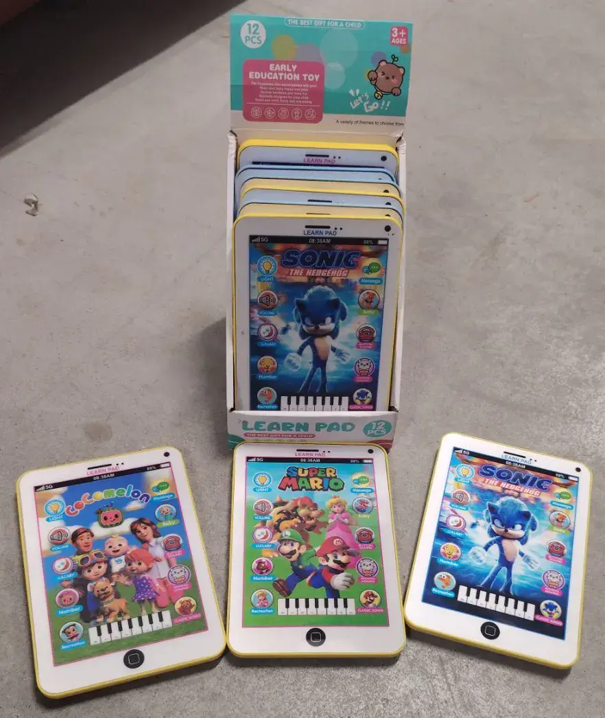 Zabawki Learn Pad edukacyjne z motywami Sonic i Mario