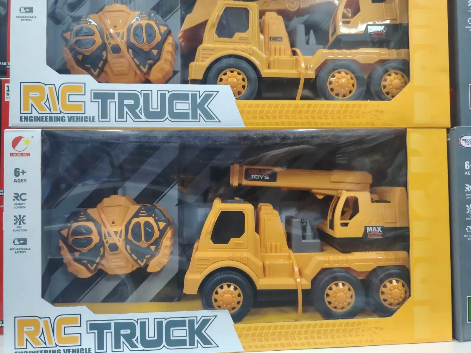 Sterowany RC Truck Żółty Koparko-Wywrotka 6+