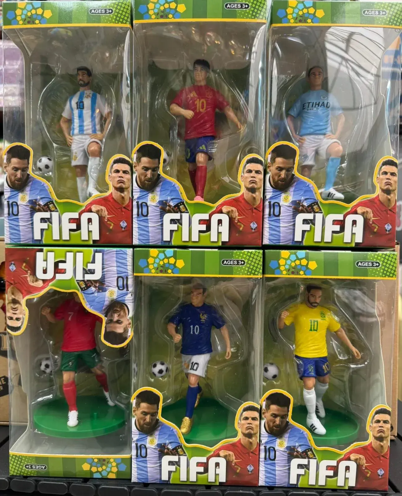 Zestaw figurek FIFA 3D piłkarzy, 12 szt