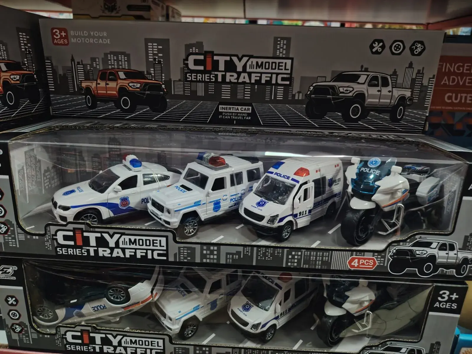 Zestaw City Traffic 4PCS modele samochodów policyjnych i ratunkowych