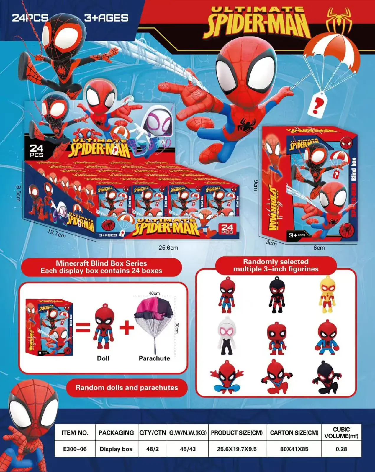 Figurki Ultimate Spider-Man Blind Box 24 szt seria 3 Ages