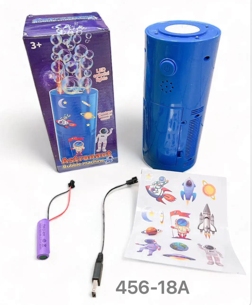 Maszynka do baniek Bubble Machine 3+ kosmiczna niebieska
