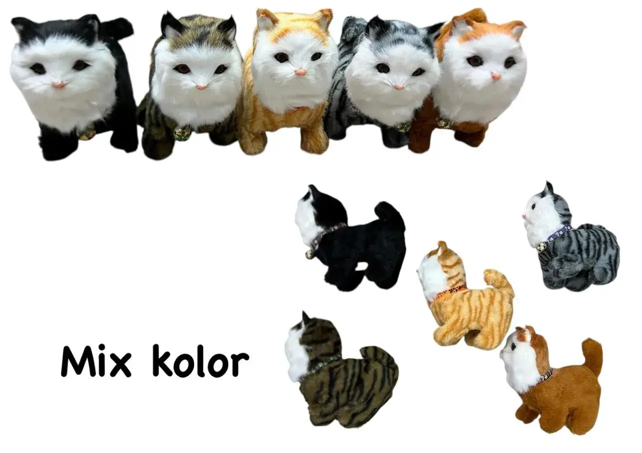 Maskotki kotki na baterie mix kolorów