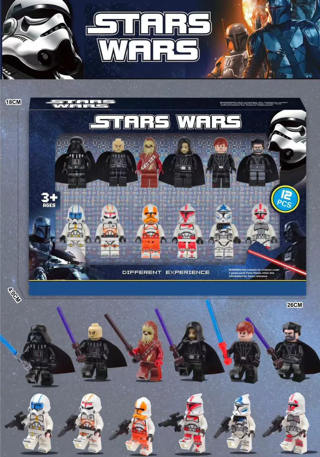 Zabawki Figurki Star Wars 12PCS 10cm