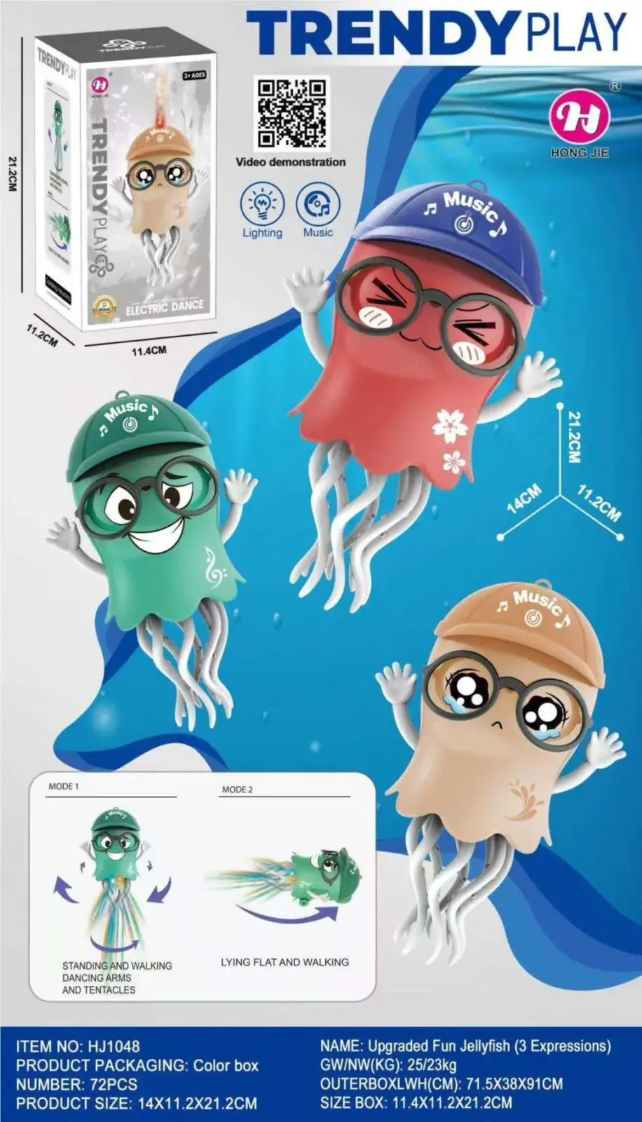Trendy Play Upgraded Fun Jellyfish Expressions 11x12 cm
