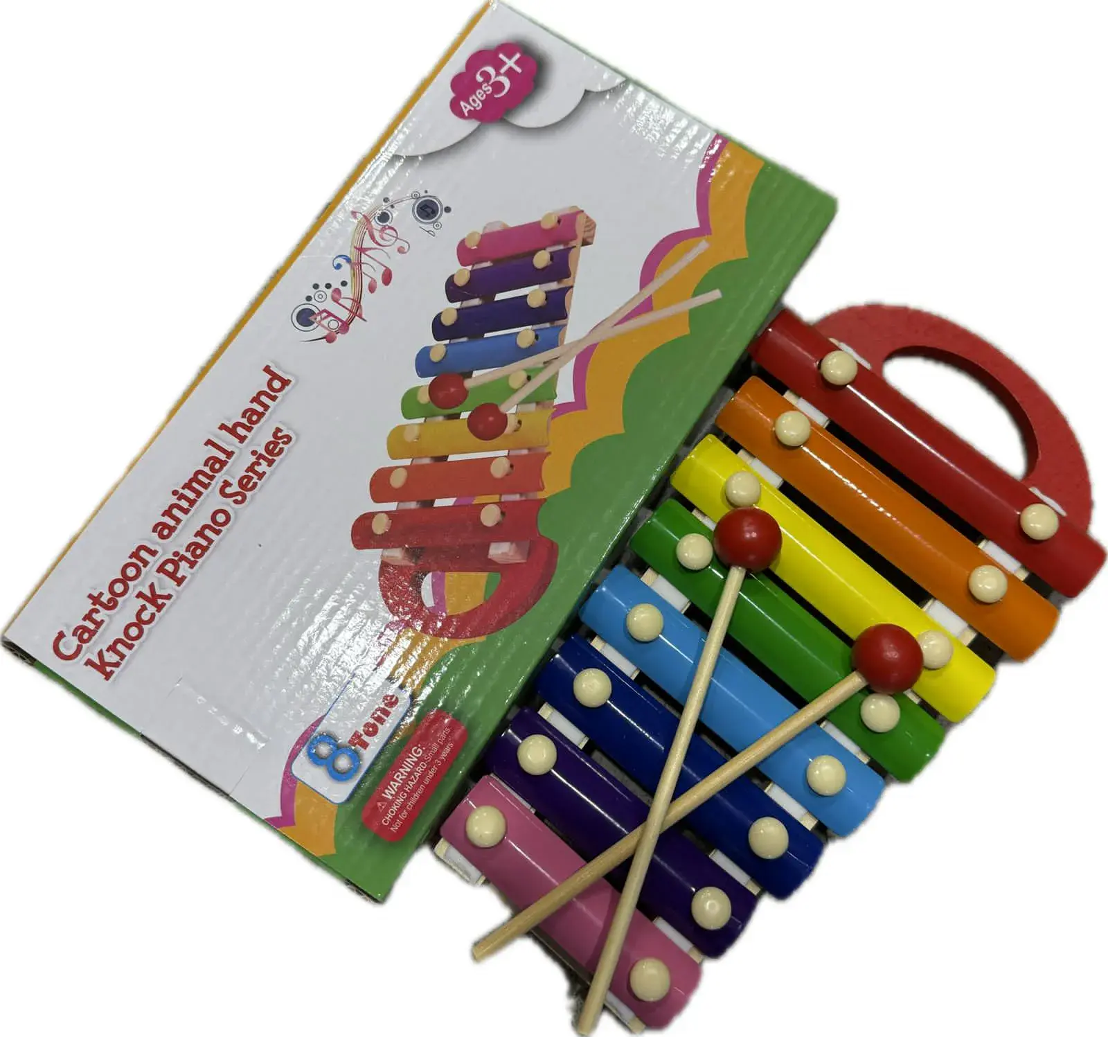 Zestaw Knock Piano Pianino Drewniane 8 Tonów 3+