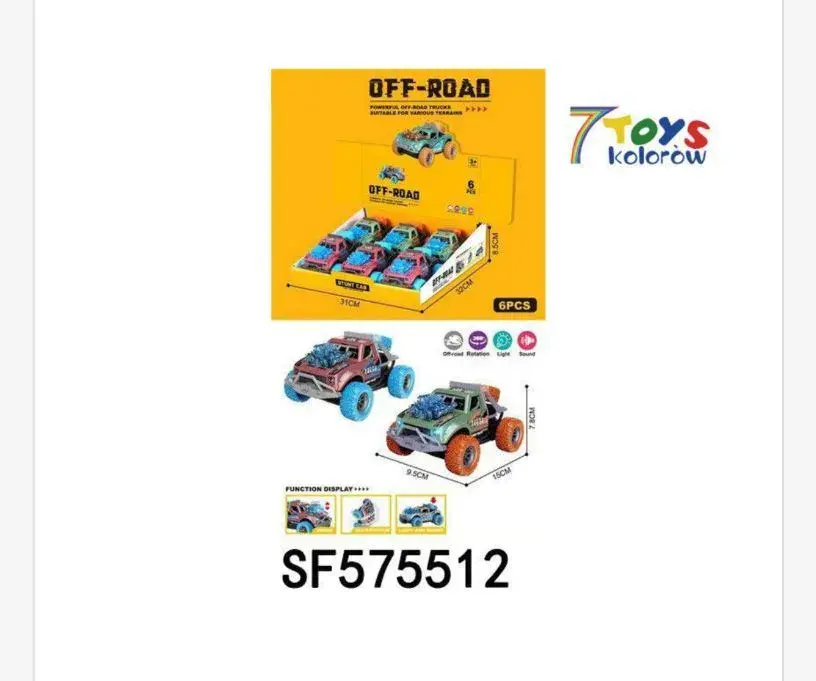 Zabawki Off Road 6PCS kolorowe samochody terenowe