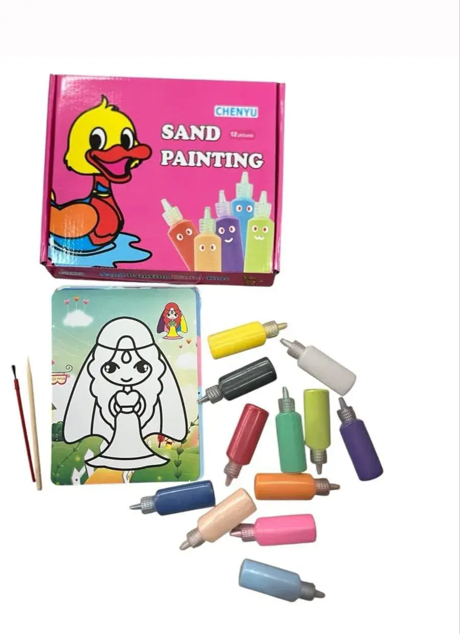 Zabawka Sand Painting Chentu z piaskiem kolorowym
