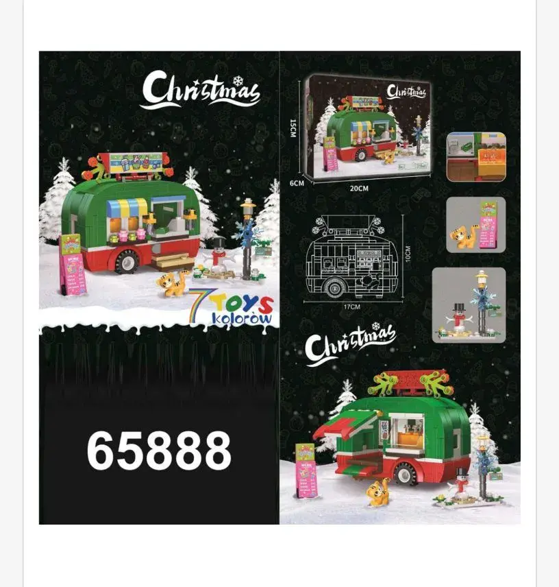 Zestaw klocków świąteczny food truck Christmas 65888