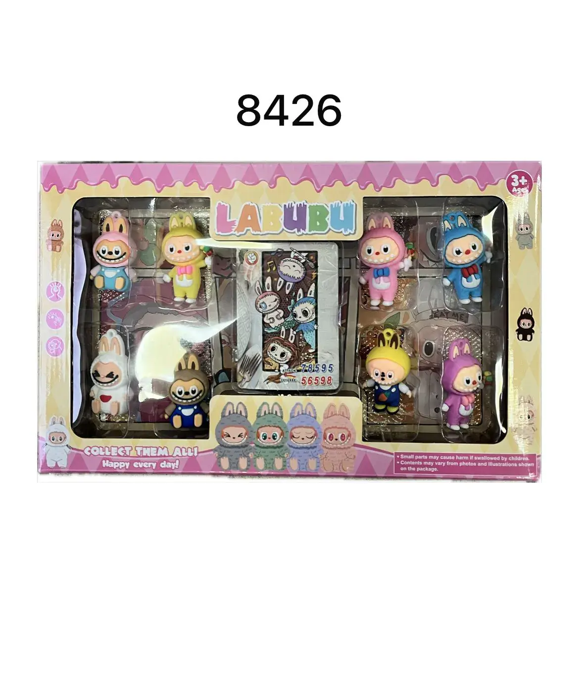 Zestaw 8 gumowych figurek Labubu 8426