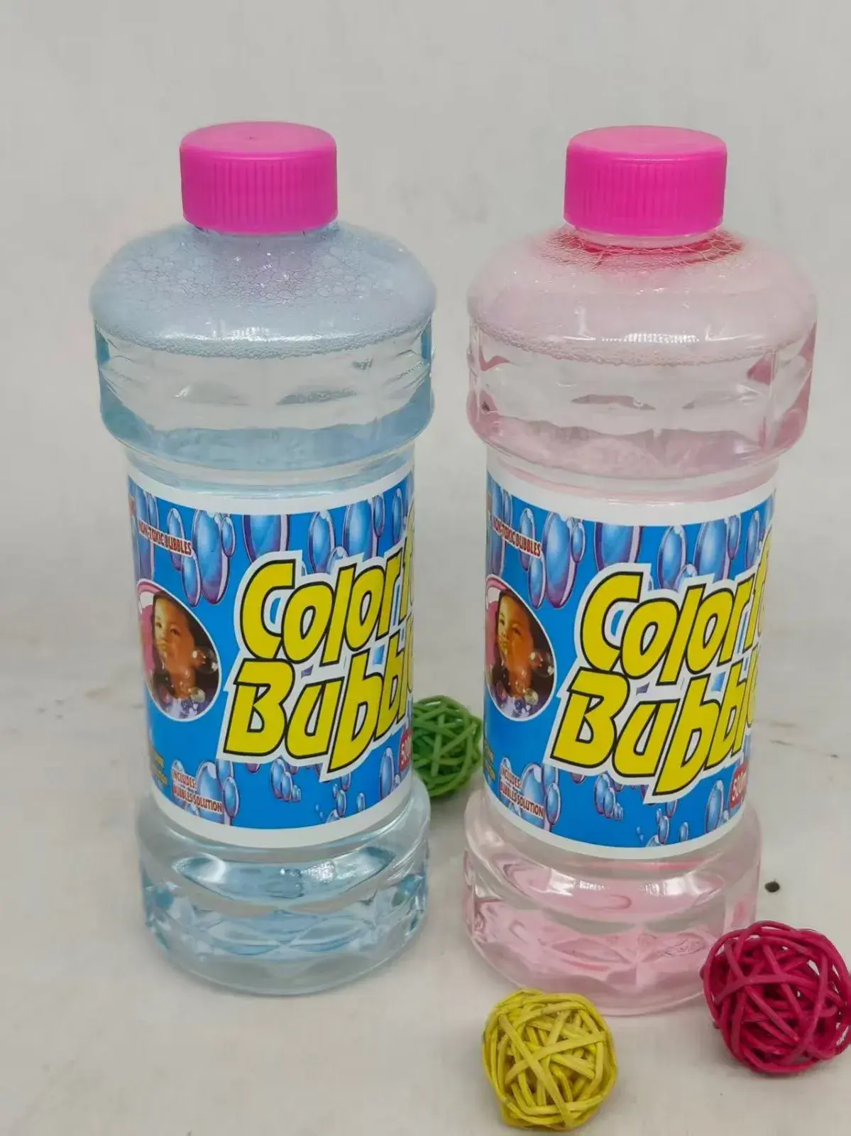 Płyn do Baniek Mydlanych Color Bubble 2x niebieski i różowy
