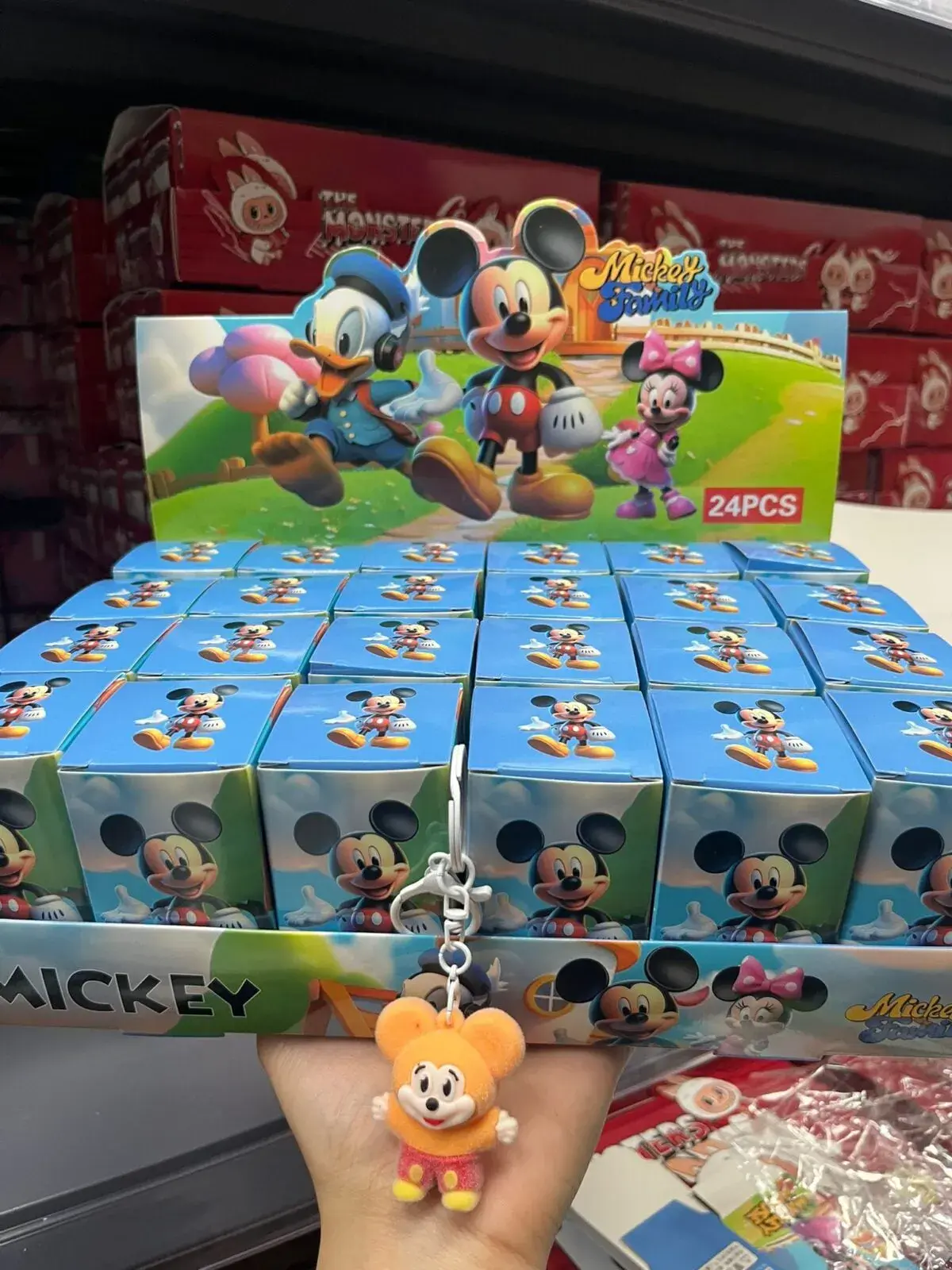Brelok Mickey Mouse z zabawkami unboxing 24 szt