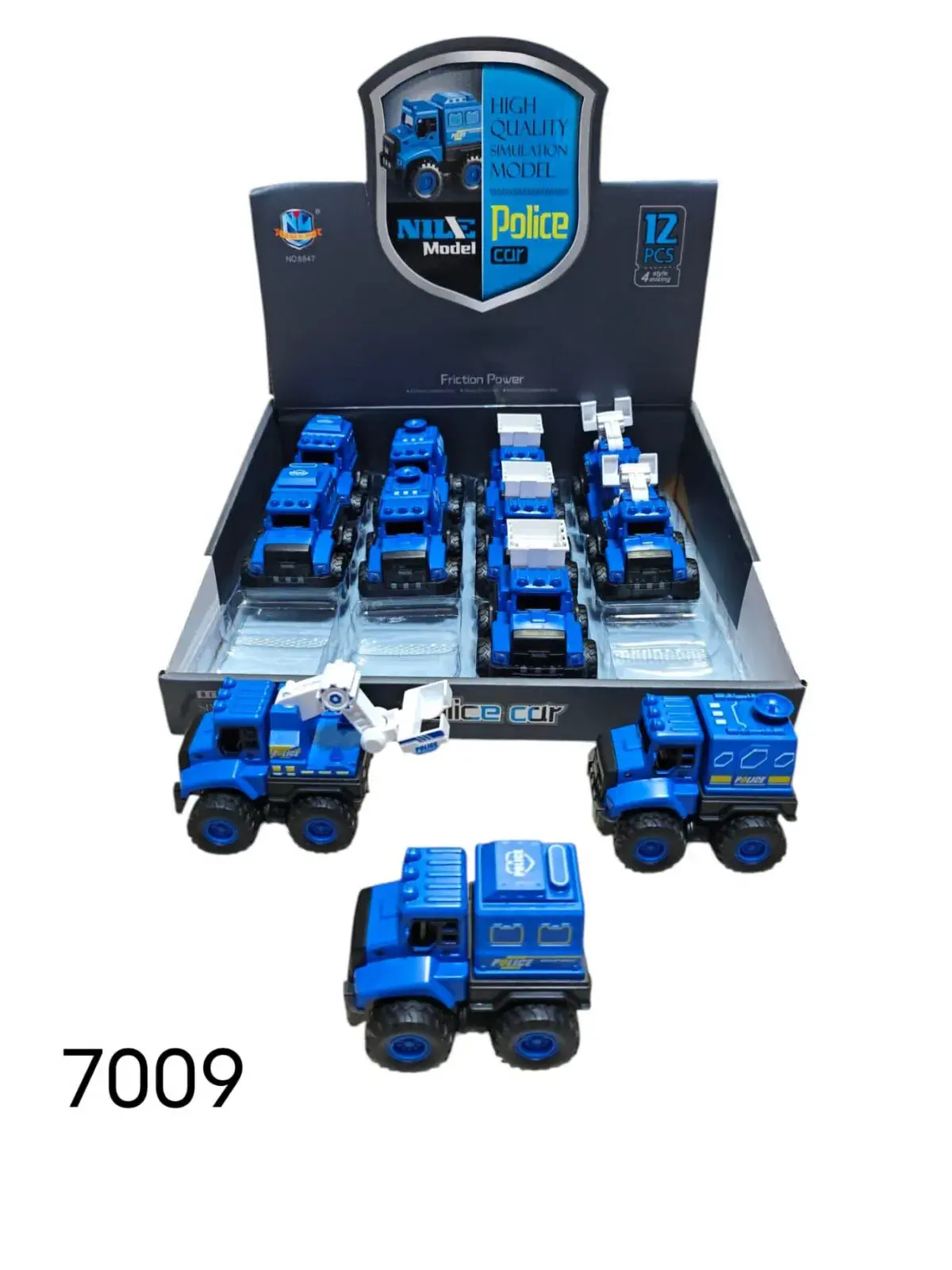 Model samochodu policyjnego NIX 7009 niebieski