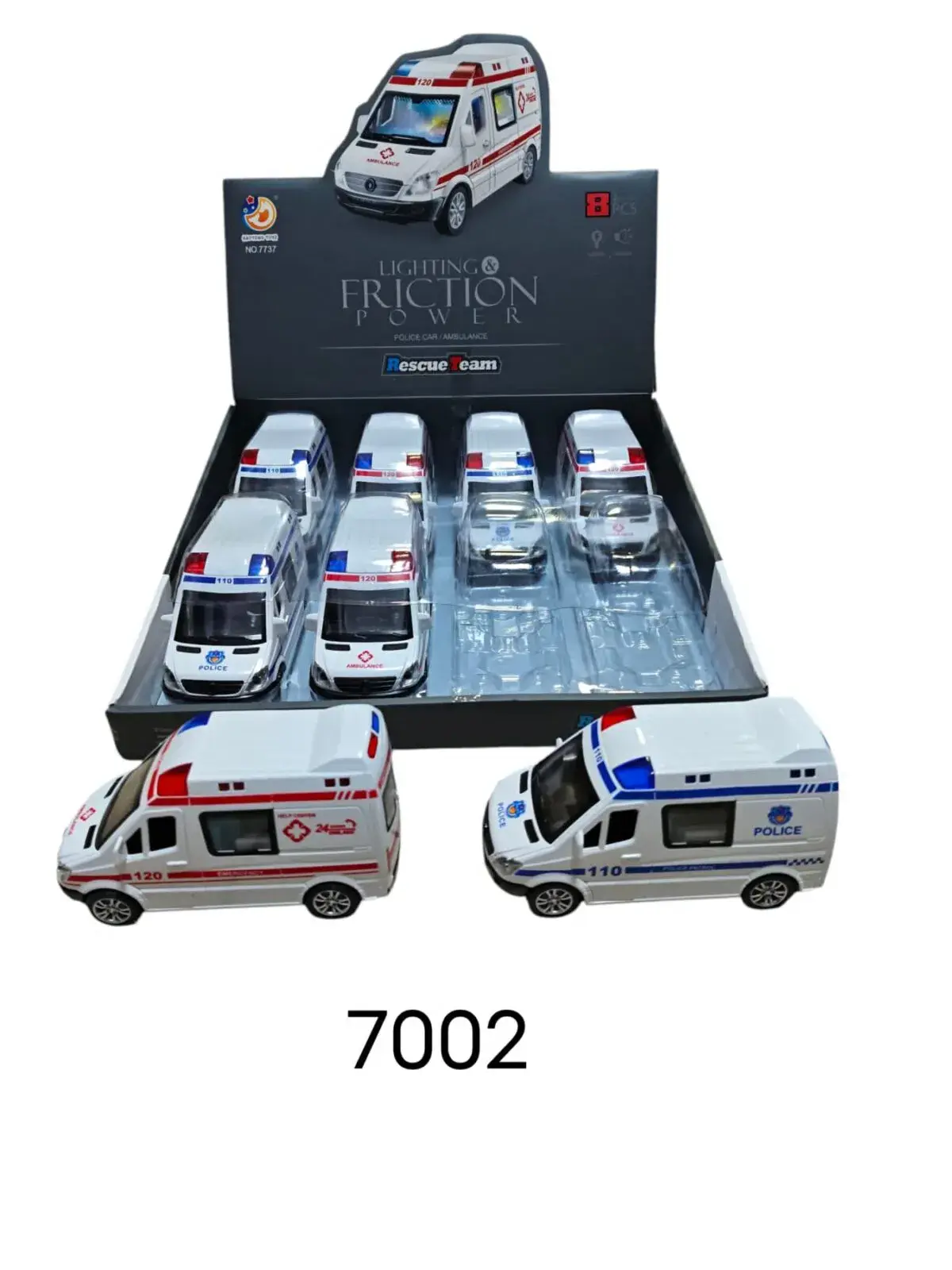 Samochód Ambulans z Muzyką Friction Power 7002