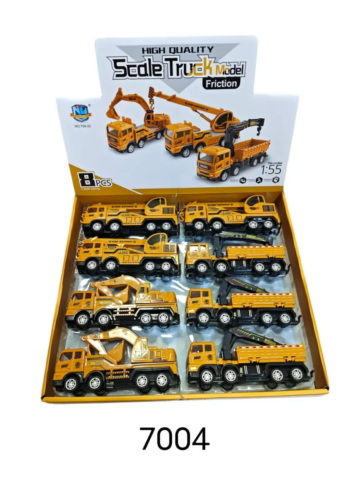Model ciężarówki żuraw 1:55 Friction Power 8szt