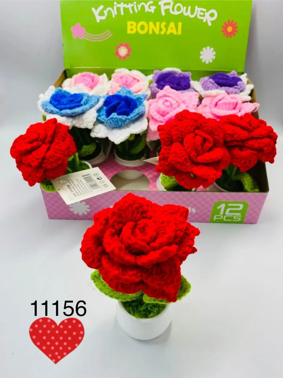 Zabawki Knitting Flower Bonsai - dziergane kwiaty bonsai