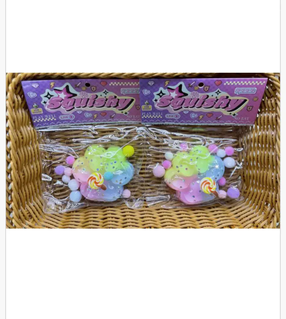 Zabawka Squishy Łapka z Pomponami i Lizakiem, 18 szt.