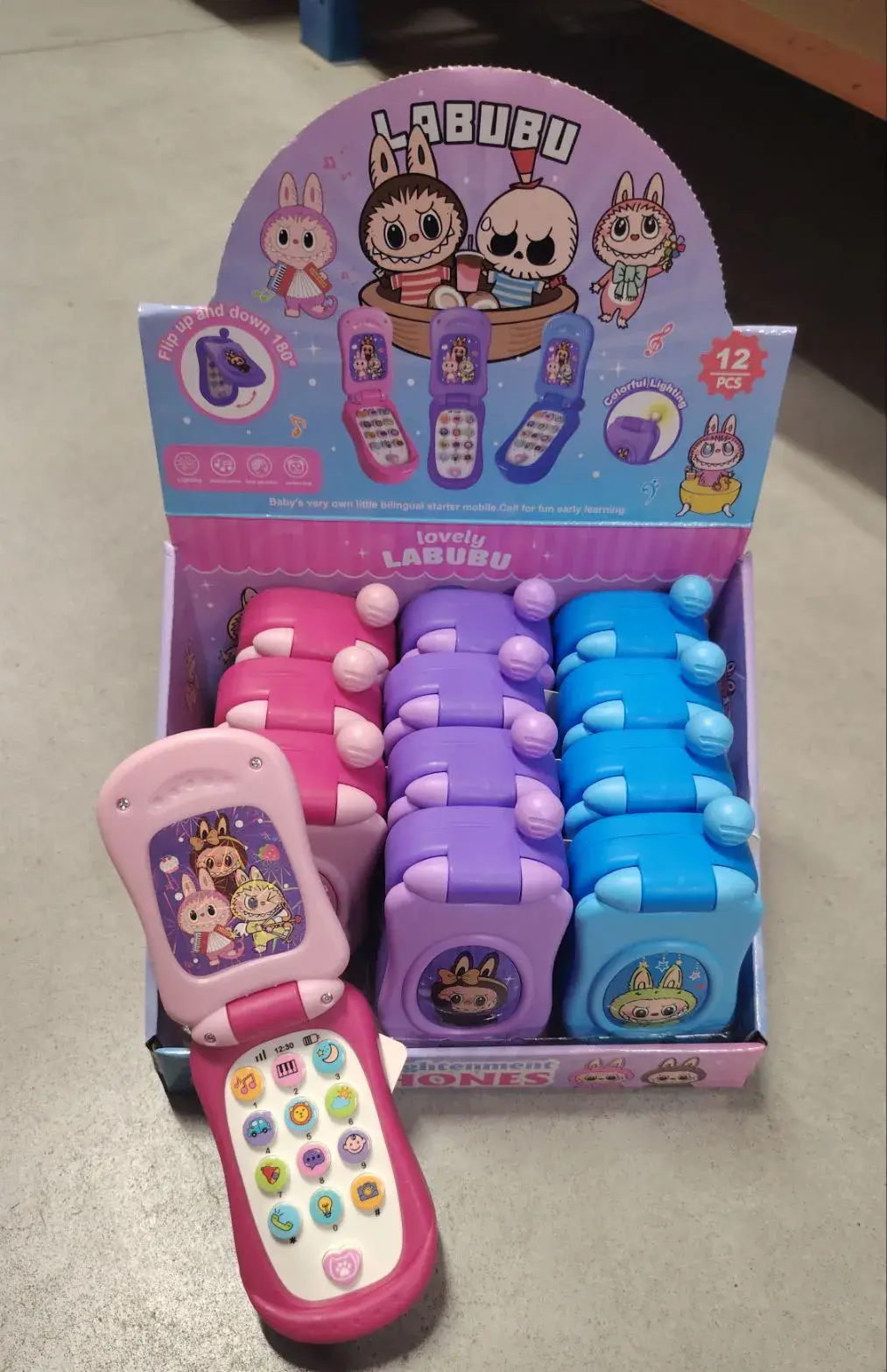 Zabawki Labubu Phones - Telefoniki Klapkowe Różne Kolory