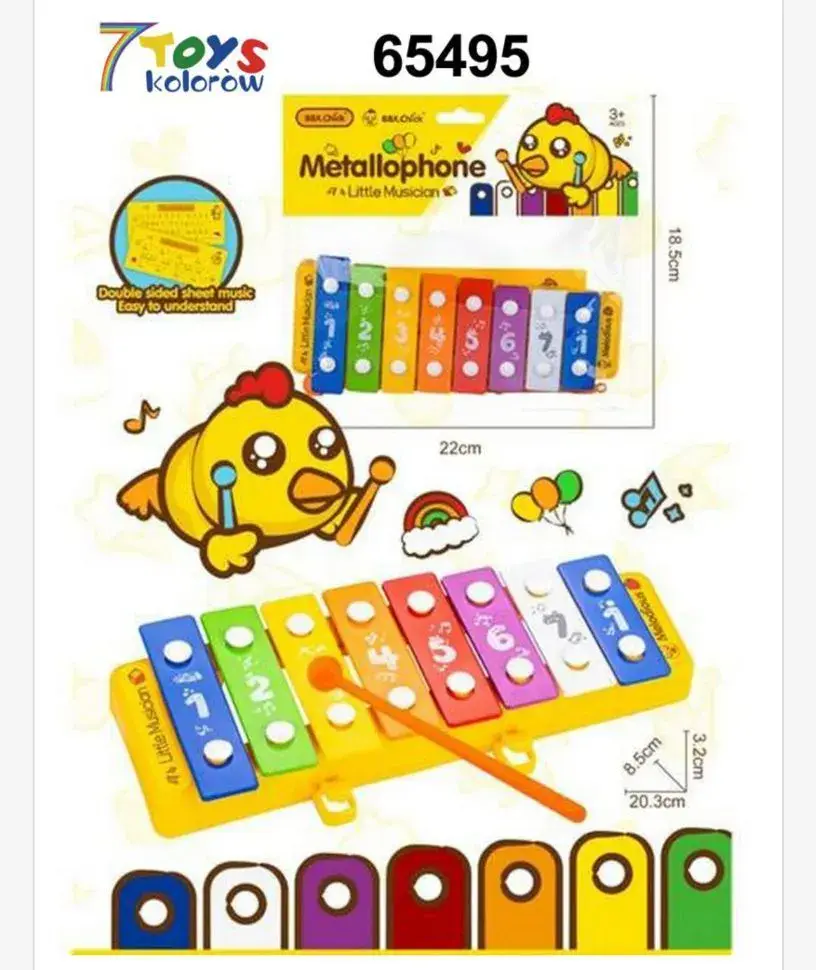 Metalofony dla dzieci 7Toys 65495 z motywem kurczaka