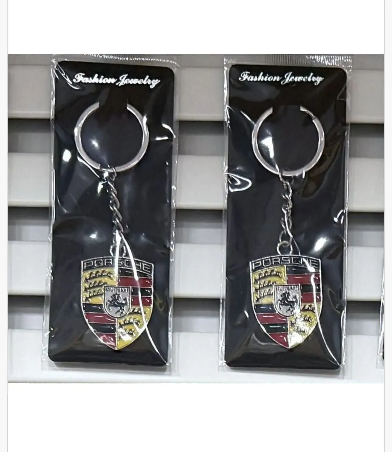 Brelok do kluczy z logo Porsche, czarny