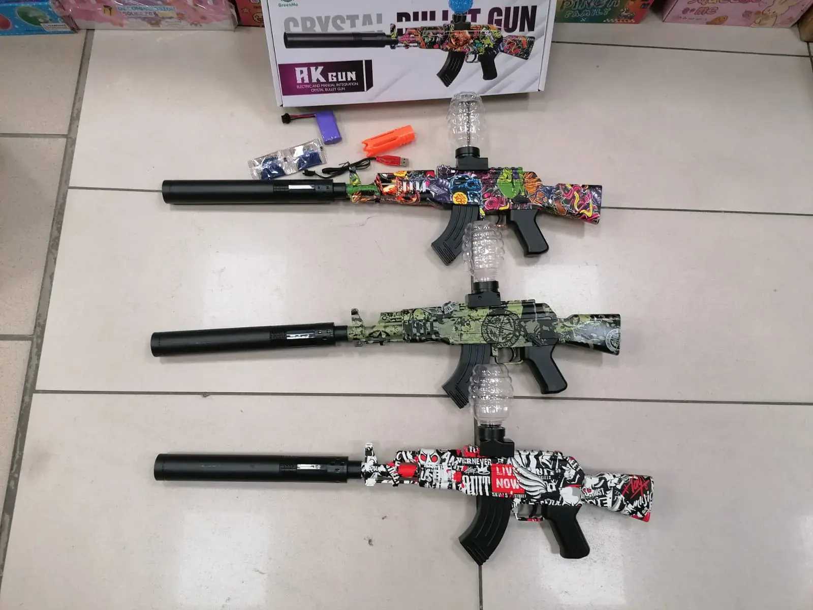 Pistolety na kulki Crystal Bullet Gun AK 3 wzory