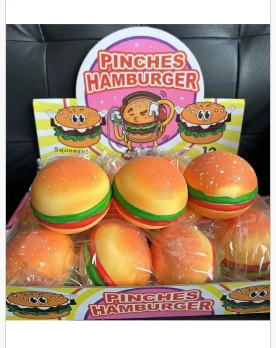 Zabawka Squeeze Pinches Hamburger Gniotek Antystresowy 12szt