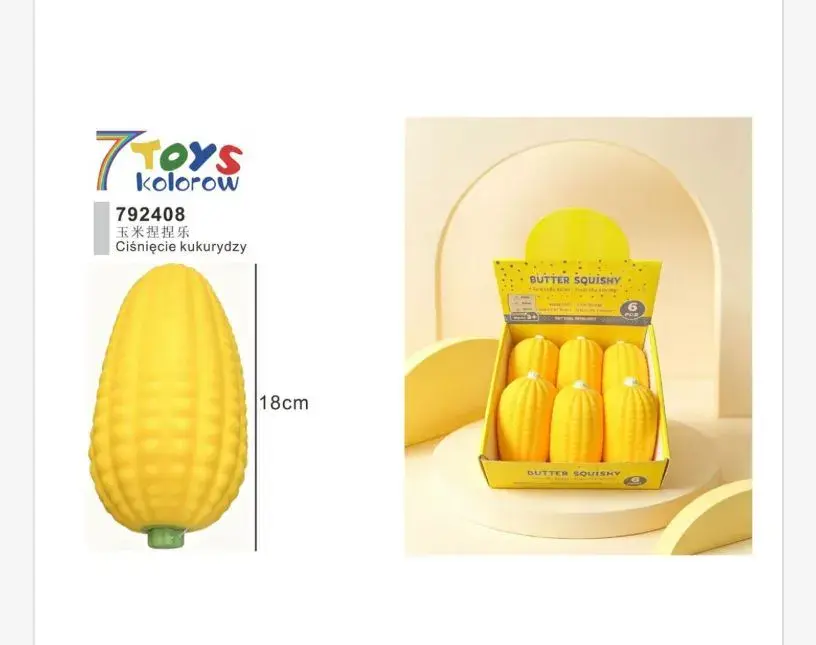 Antystresowa zabawka kukurydza 18 cm żółta 7 Toys Kolorow