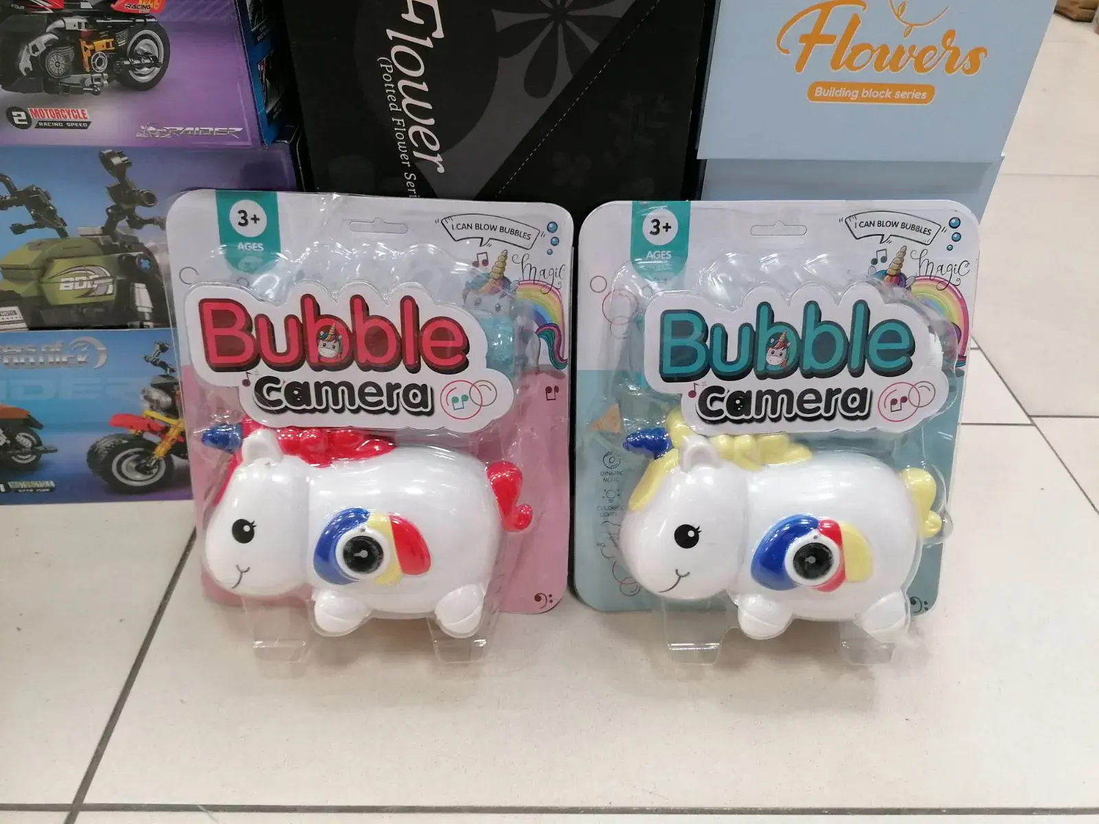Zabawka Bubble Camera jednorożec dmuchający bańki 3+