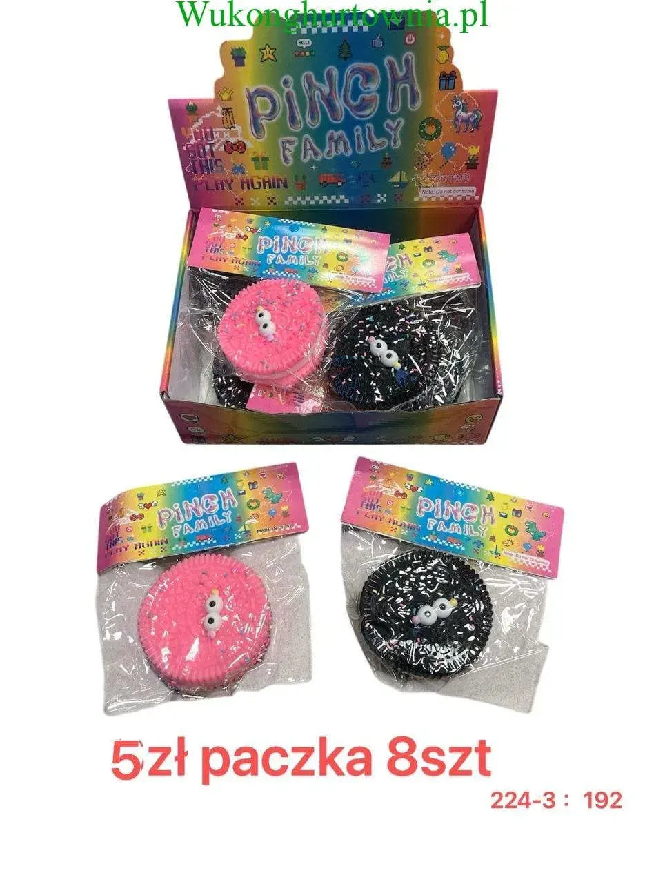 Zabawka Pinch Family Gniotek Ciastko 8 szt - Mini Zabawki