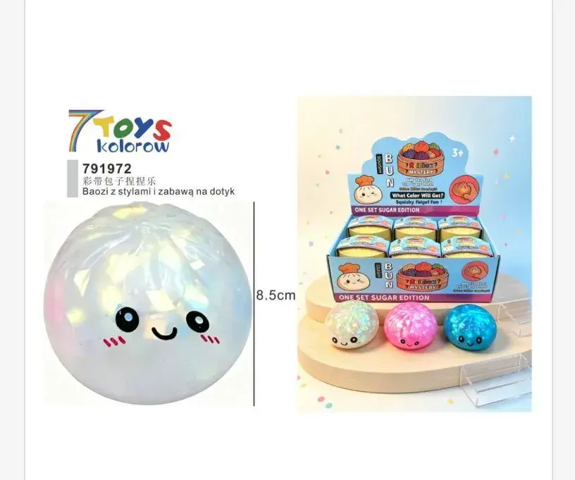 7 Toys Kolorowy Baozi Antystresowy 8,5 cm Zabawka Sensoryczna