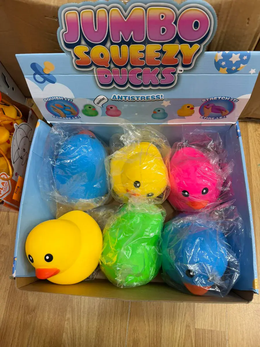 Jumbo Squeezy Ducks Antistress kolorowe kaczuszki do ściskania