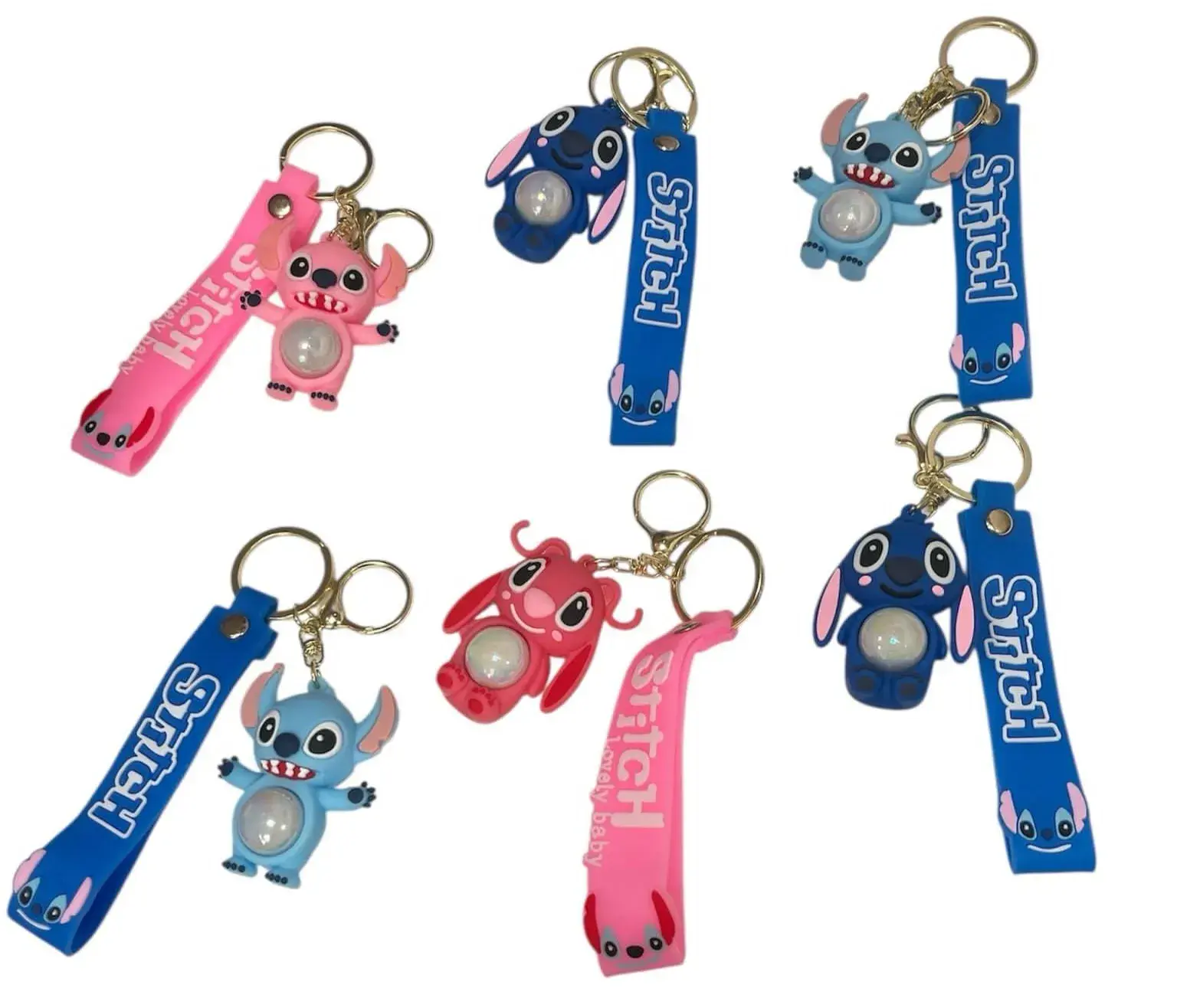 Brelok do Kluczy Stitch LED granatowy i różowy